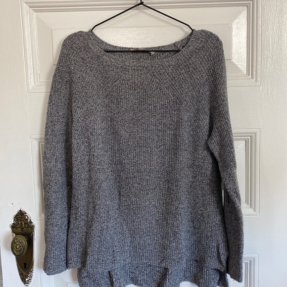 Loft black and white marled sweater. - Picture 1 of 3